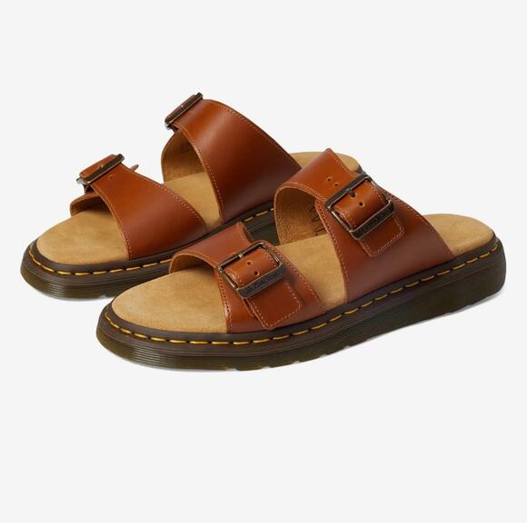 Dr Martens Leather Buckle Josef Sandals Slides - Picture 16 of 16